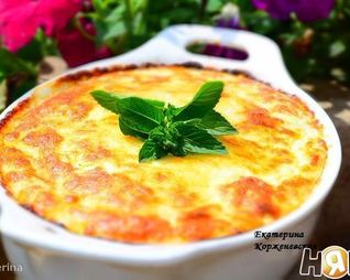 Кабачковое суфле под сырной корочкой