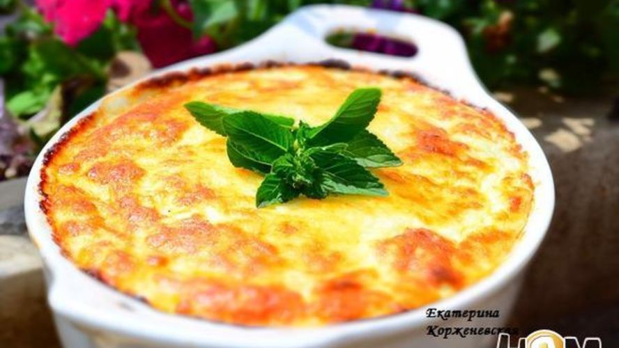 Рецепт кабачкового суфле под сырной корочкой