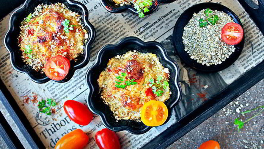 Рецепт кабачкового суфле с курицей