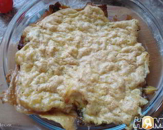 Камбала под сырным суфле по-французски