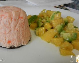 Суфле из семги с цитрусовым салатом