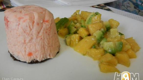 Рецепт Суфле из семги с цитрусовым салатом