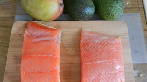 суфле из семги с цитрусовым салатом