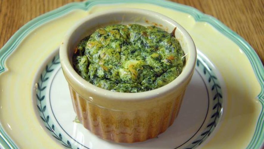 Рецепт суфле из шпината и моркови