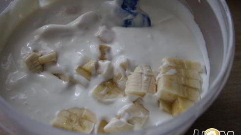 суфле творожно-банановое с шоколадом