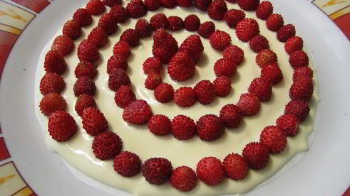 торт-суфле мята с земляникой