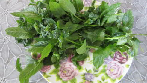 торт-суфле мята с земляникой