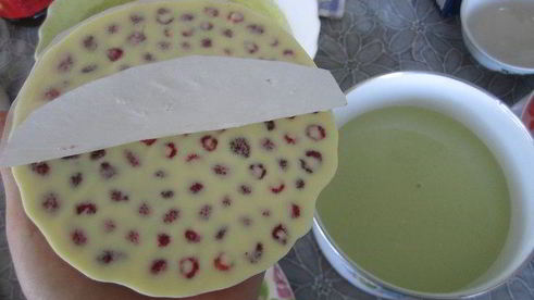 торт-суфле мята с земляникой