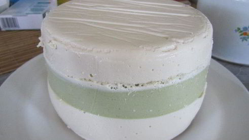 торт-суфле мята с земляникой