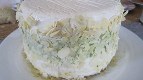 торт-суфле мята с земляникой