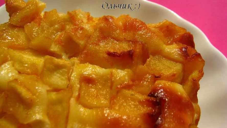 Рецепт творожного суфле с карамелизированными яблоками