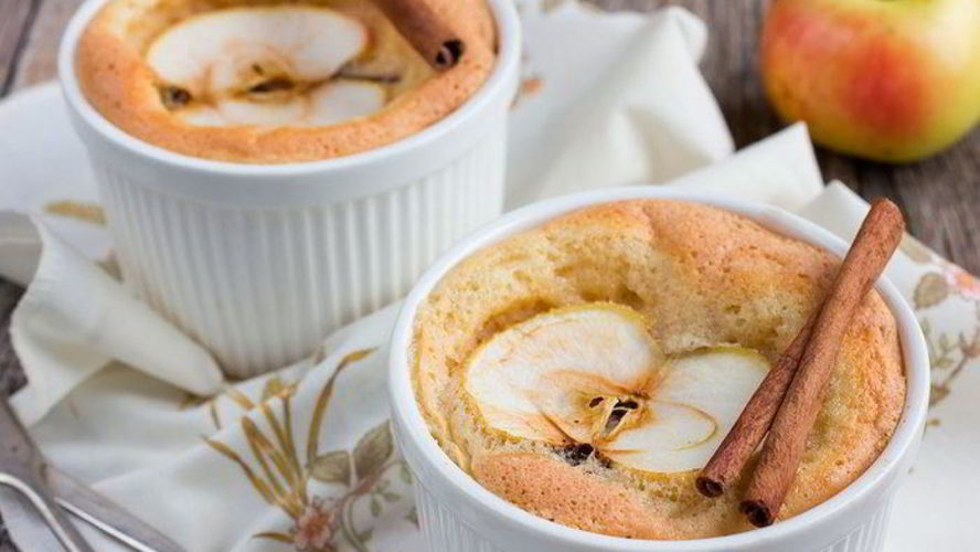 Рецепт творожного суфле с яблоками