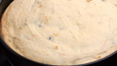 творожный пудинг с соусом из кагора