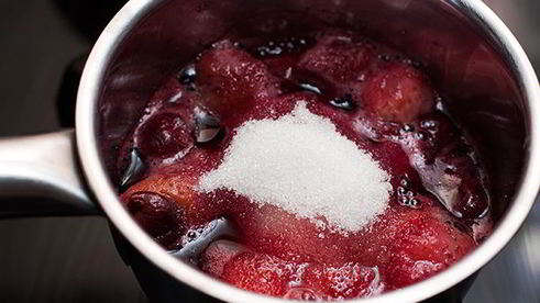 творожный пудинг с соусом из кагора