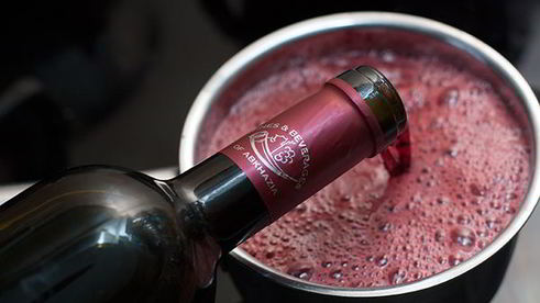 творожный пудинг с соусом из кагора