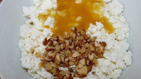 яблоки, запеченные с творогом