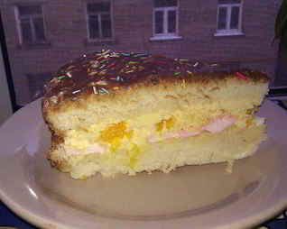 Зефирно-апельсиновый торт