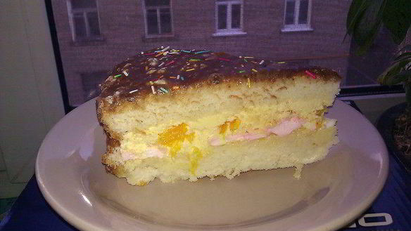 Рецепт Зефирно-апельсинового торт