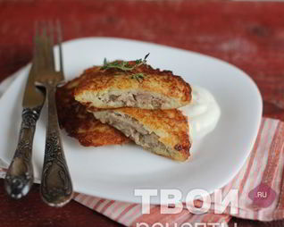 Драники с мясом