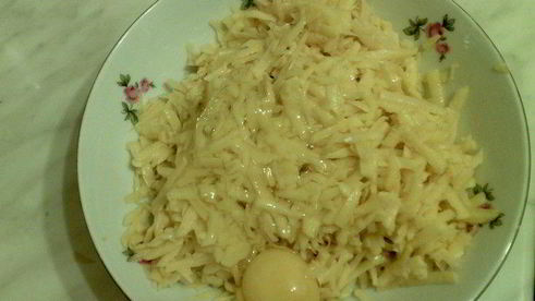 картофельные драники с баклажанами