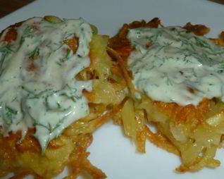 Картофельные драники с сыром