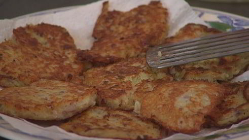 картофельные драники с треской