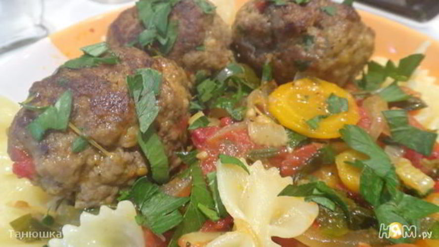 Рецепт фрикаделек на овощной подушке