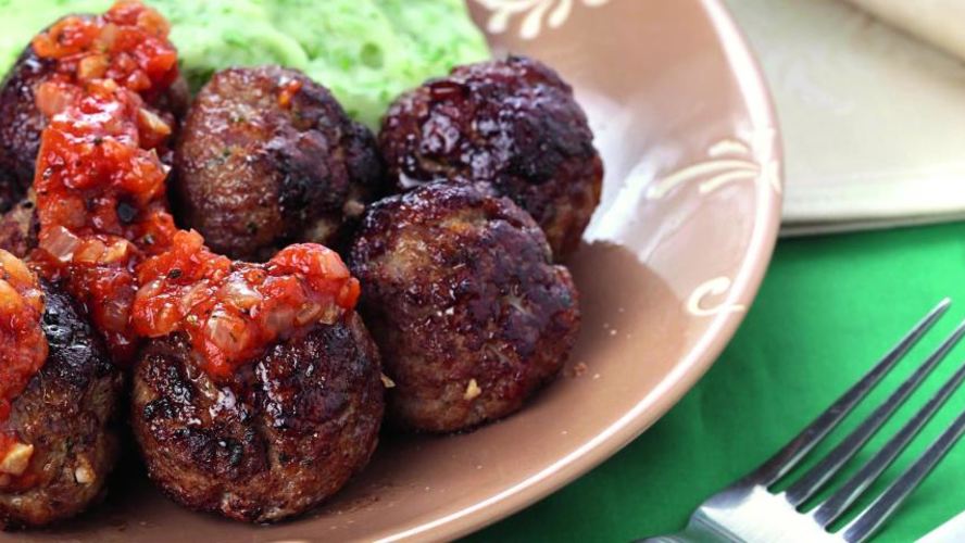 Рецепт фрикаделек с зеленым пюре