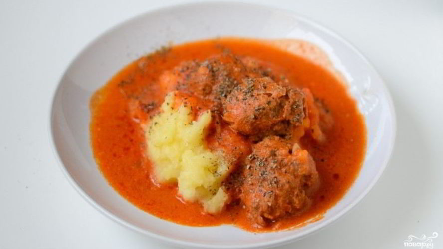 Рецепт говяжьих фрикаделек в томатном соусе