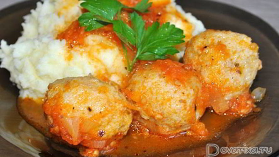 Рецепт рыбных фрикаделек в овощном соусе