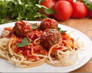Спагетти с фрикадельками