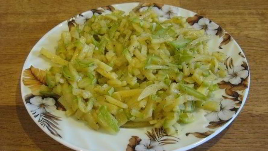 Рецепт гарнира к жареным кабачкам