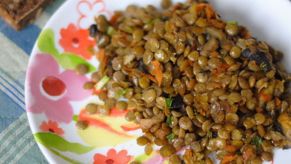 Рецепт Чечевицы с шампиньонами