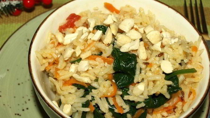 Рецепт индийского риса со шпинатом