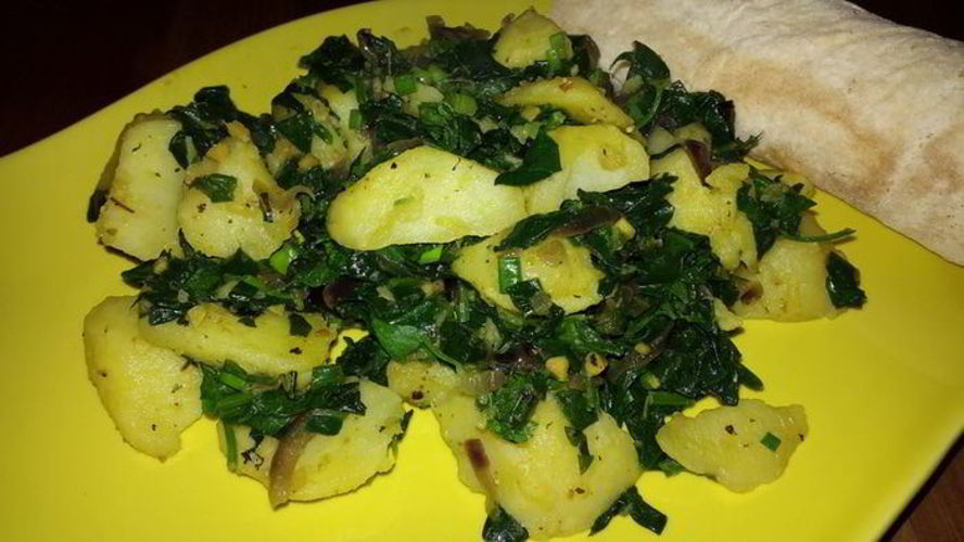 Рецепт картофеля со шпинатом