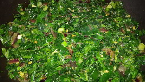 картофель со шпинатом