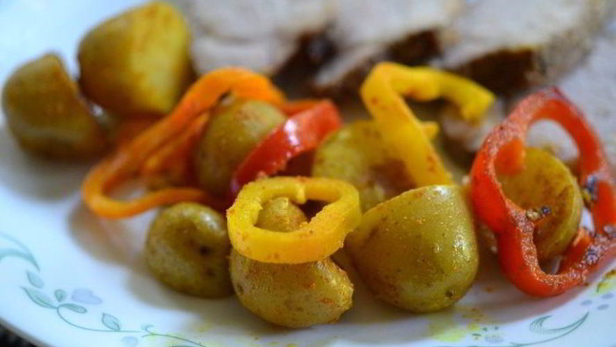 Рецепт картофеля со сладким перцем