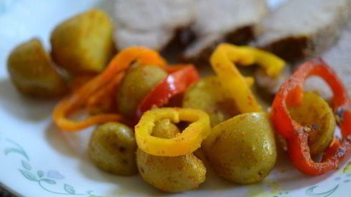 картофель со сладким перцем