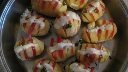 картофель веером