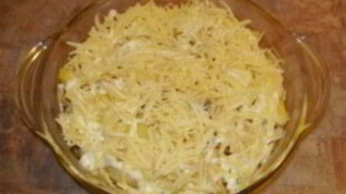 картошка с грибами и сыром в духовке