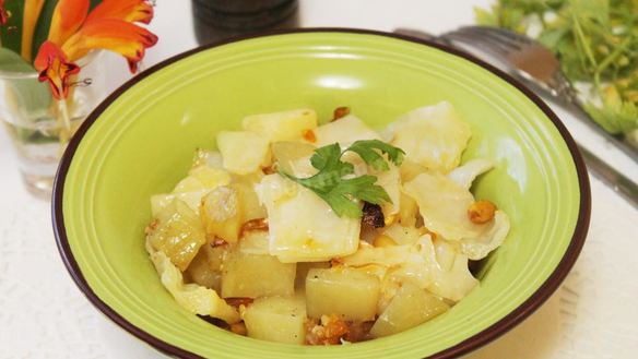 Рецепт Картошки с капустой в духовке
