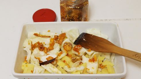 картошка с капустой в духовке