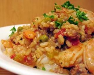 Красный рис с курицей