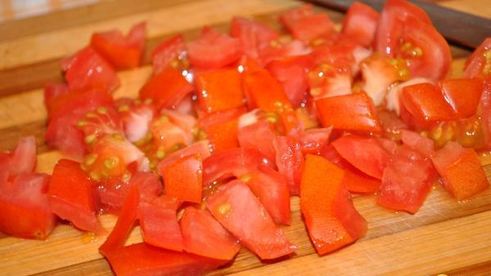 молодой картофель с мясом и овощами