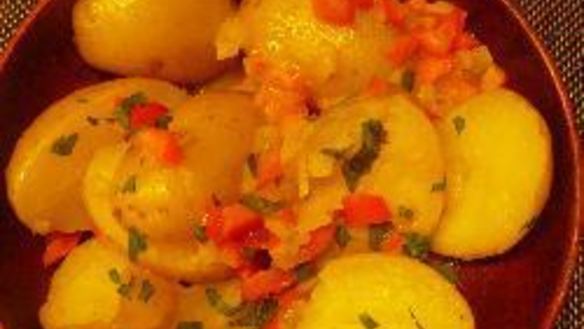 Рецепт Отварного картофеля с горчичной заправкой