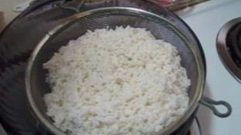 отварной рис с овощами