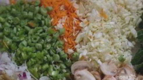 отварной рис с овощами