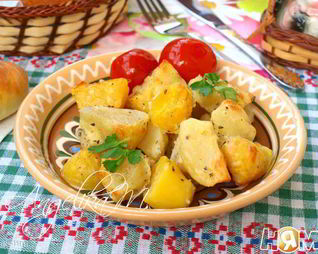 Печеный картофель румяный