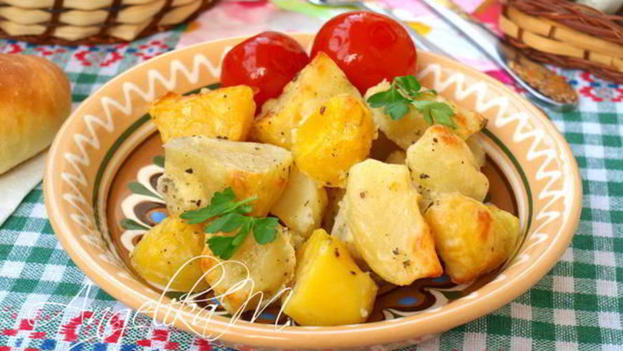 Рецепт печеного картофеля румяного