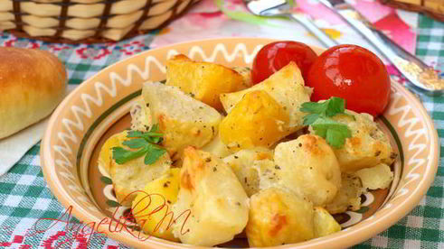 печеный картофель румяный